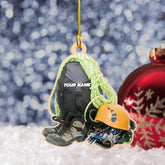 HomeDesign Personalized Rock Climbing Ornaments Custom Climbing Ornament Rock Climber Ornament, Mountain Climbing Bag, Climber Gift Bouldering Gifts Workout Ornament Christmas Tree Hanging Ornament 6